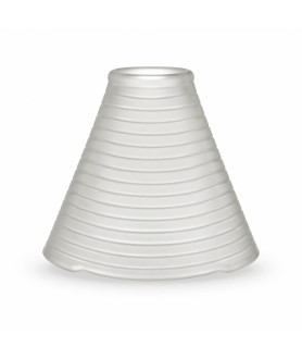 Etched Striped Square Tulip Shade with 30mm Fitter Hole