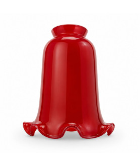 Red Frilled tulip Shade with 57mm Fitter Neck