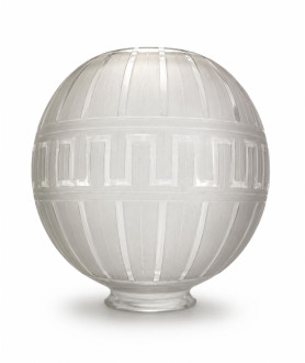 65mm Base Frosted Greek Patterned Gas Shade