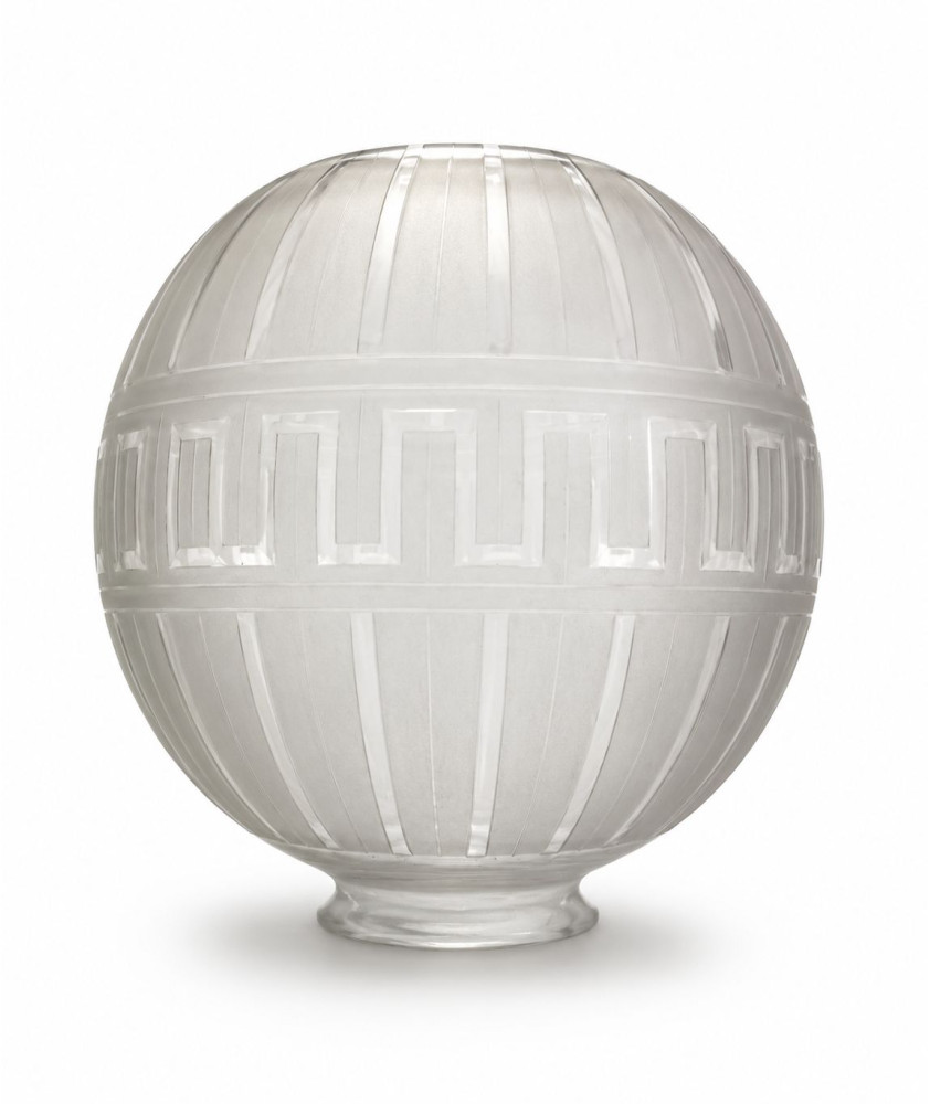 65mm Base Frosted Greek Patterned Gas Shade 65mm Base Frosted Greek Patterned Gas Shade