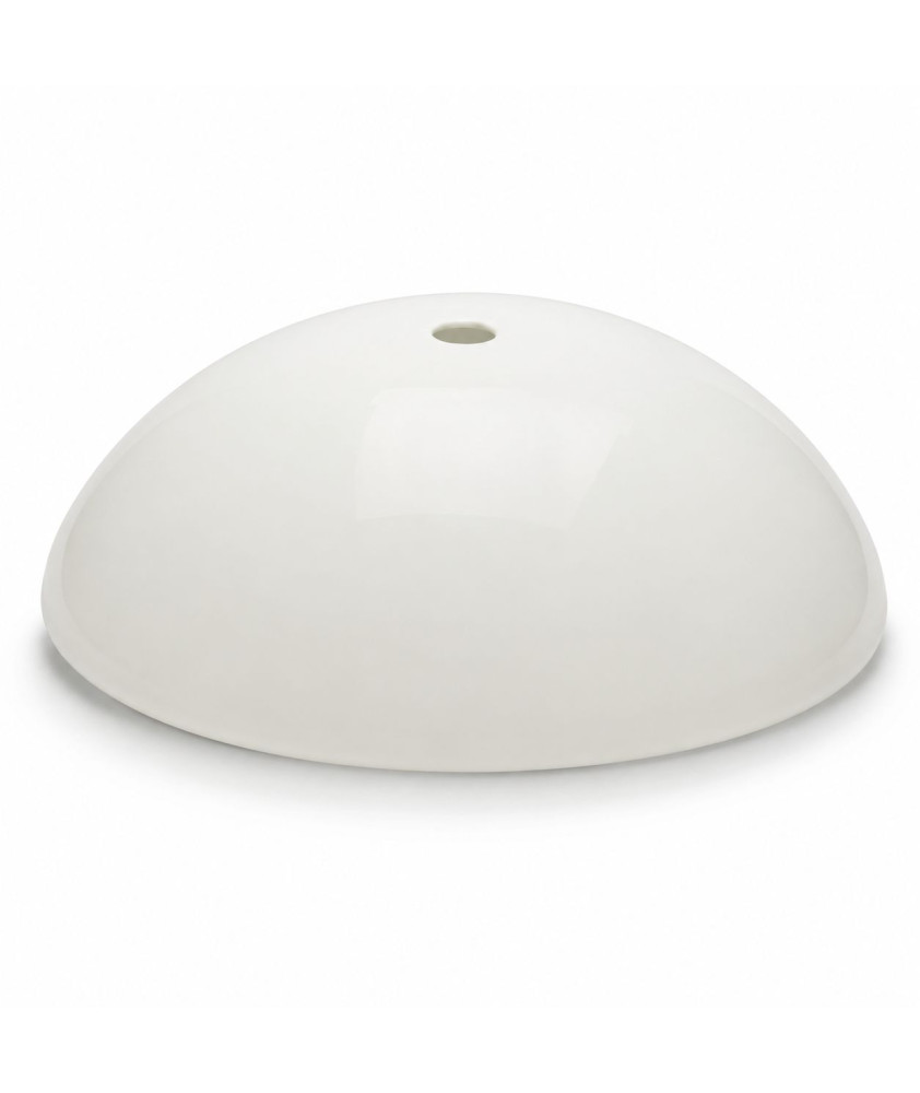 Matt Opal Ceiling Bowl Shade with 20mm Centre Hole Matt Opal Ceiling Bowl Shade with 20mm Centre Hole