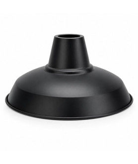 Matt Black Metal Coolie Light shade with 42mm Fitter Hole