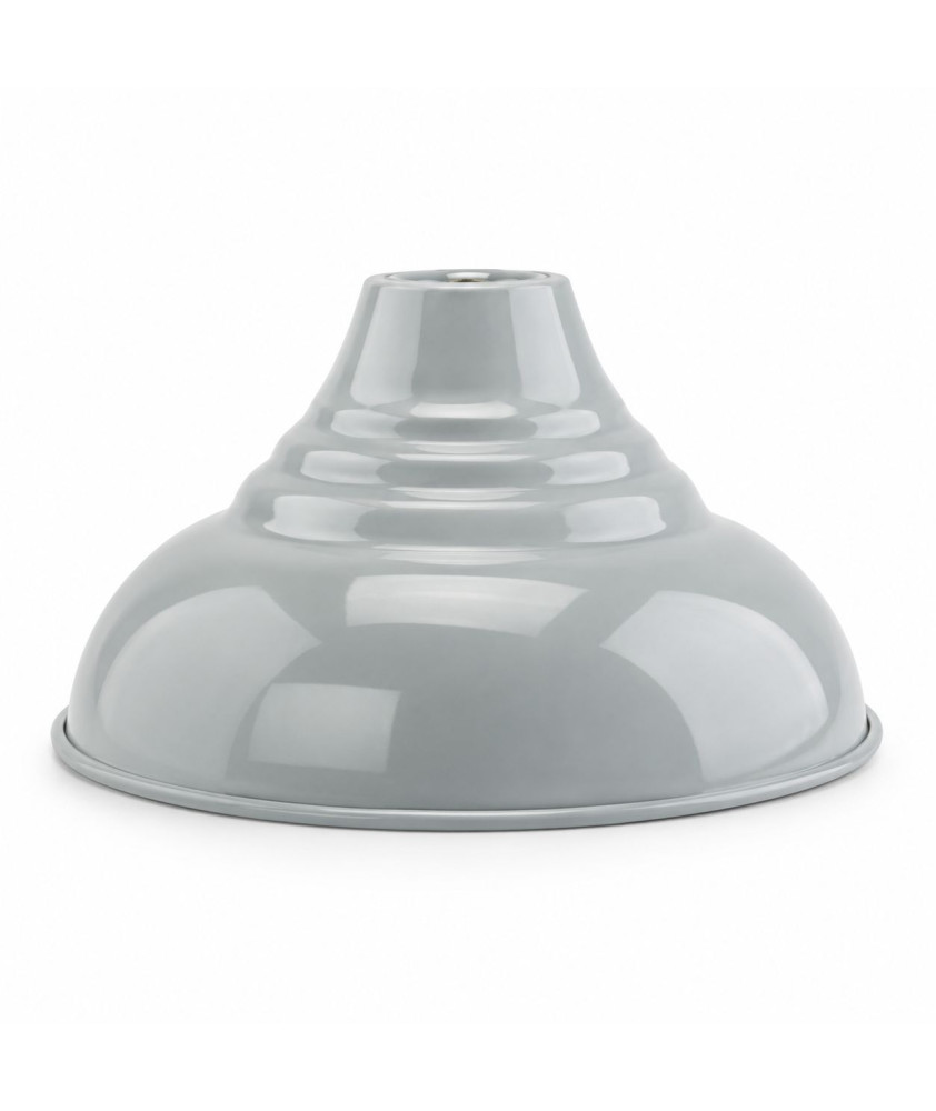 Grey Metal Coolie Light Shade with 30mm or 40mm Fitter Hole Grey Metal Coolie Light Shade with 30mm or 40mm Fitter Hole