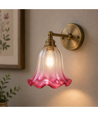 Cranberry Tipped Twisted Drip Shade with 30mm Fitter Hole