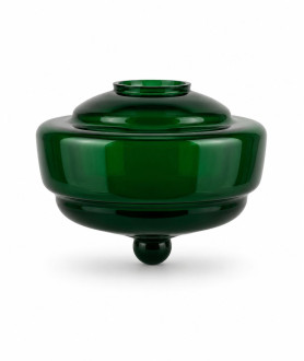 Green Glass Oil Lamp Font with 30mm Fitting
