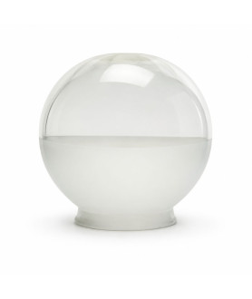 Half Opal, Half Clear Optic Globe Shade with 80mm Fitter Neck