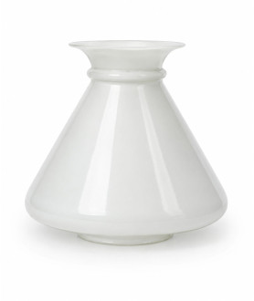 100mm Base Opal Oil Lamp Church Shade with Clear Bottom
