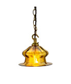 Vintage Amber Flat Cap Shade with 30mm Fitter Hole