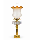 100mm Base Amber Tipped Tulip Oil Lamp Shade 100mm Base Amber Tipped Tulip Oil Lamp Shade