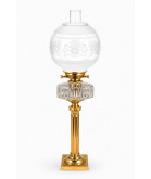 100mm Base Etched Globe Oil Lamp Shade with Embossed Band 100mm Base Etched Globe Oil Lamp Shade with Embossed Band