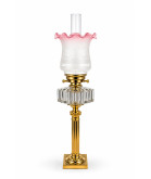 100mm Base Pink Tipped Tulip Oil Lamp Shade