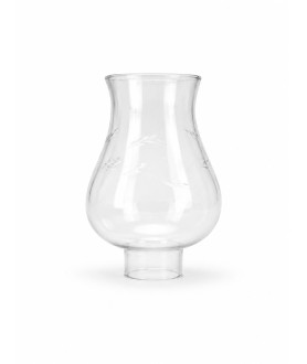 48mm Base Leaf Patterned Oil Lamp Chimney