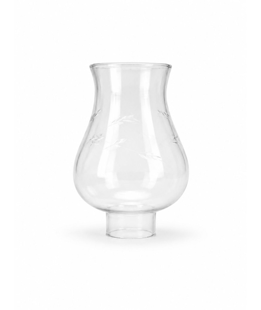 48mm Base Leaf Patterned Oil Lamp Chimney 48mm Base Leaf Patterned Oil Lamp Chimney