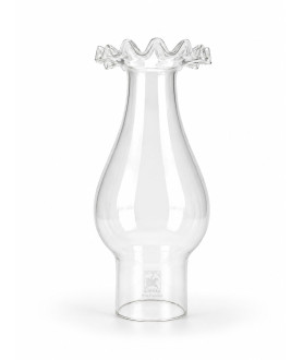 63mm Base Original Frilled Top Oil Lamp Chimney 