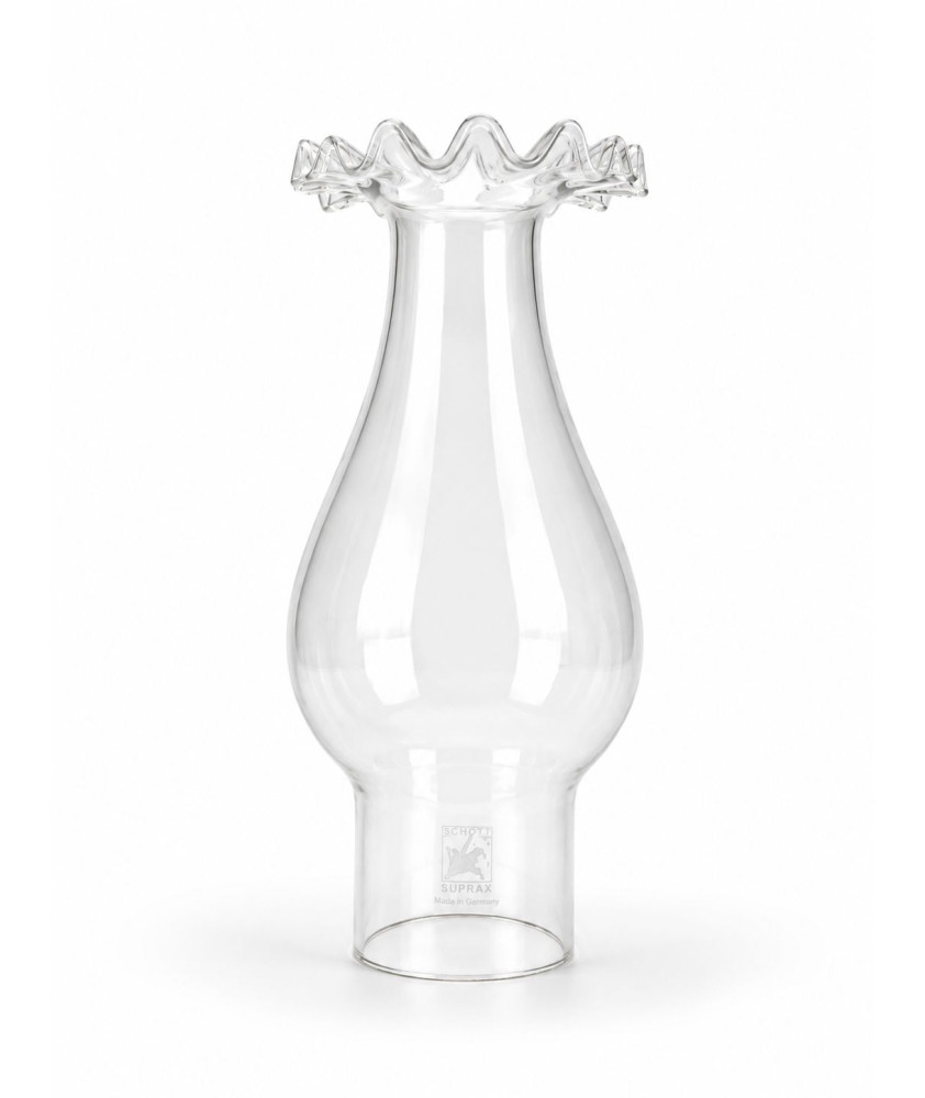 63mm Base Original Frilled Top Oil Lamp Chimney 63mm Base Original Frilled Top Oil Lamp Chimney