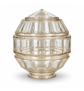 Clear Patterned Glass Globe Shade – 150mm Diameter with 80mm Fitter Neck