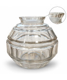 Clear Patterned Glass Globe Shade – 150mm Diameter with 80mm Fitter Neck