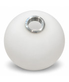 Matt Opal Glass Globe with Internal Screw Neck – 200mm Diameter
