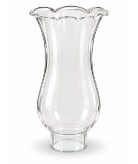 Original Frilled Top Hurricane Glass Shade – 45mm Fitter Hole
