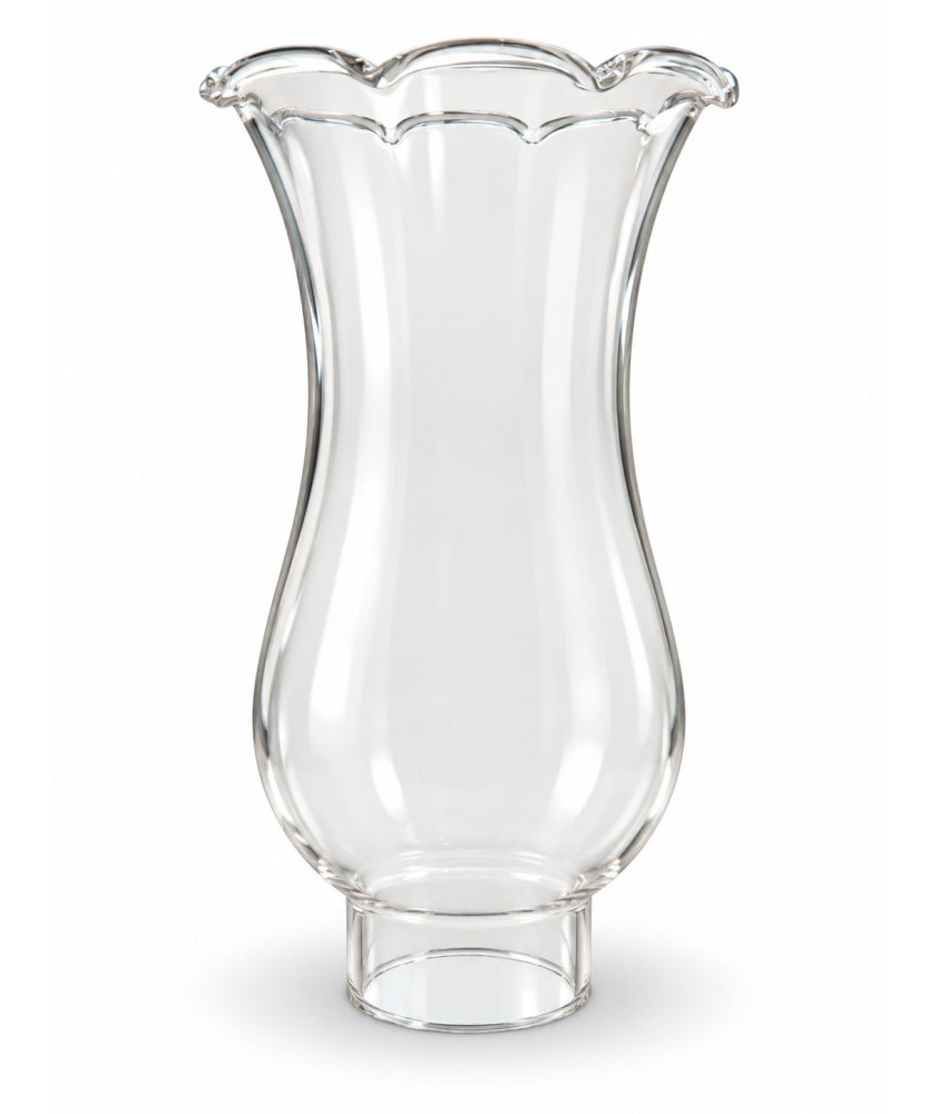 Original Frilled Top Hurricane Glass Shade – 45mm Fitter Hole Original Frilled Top Hurricane Glass Shade – 45mm Fitter Hole