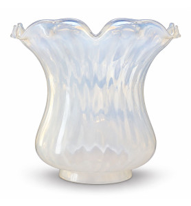 Original Opalescent Oil Lamp Shade – 100mm Base