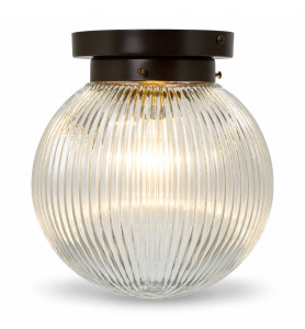 Prismatic Globe Flush Ceiling Light