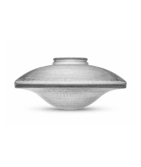 Cross‑Reeded Prismatic Shade – 100 mm Fitter Neck Cross‑Reeded Prismatic Shade – 100 mm Fitter Neck