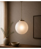 350mm Gloss Opal Globe Shade with 100mm Fitter Neck