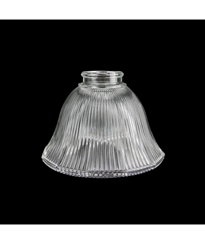 Prismatic Bell Light Shade with 57mm Fitter Neck (Clear or Frosted)