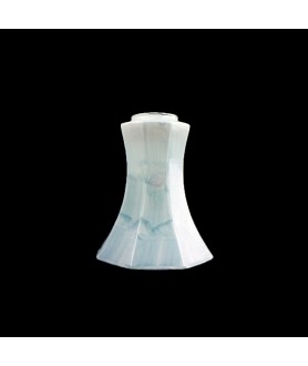 Blue Octagonal Tulip Light Shade with 50mm Fitter Neck