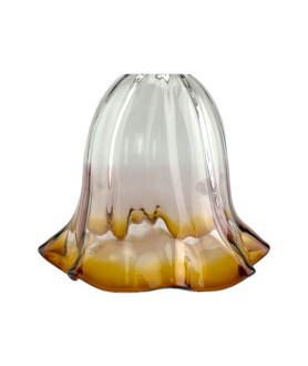 Clear Tulip Light Shade with Amber Tip with 30mm Fitter Hole
