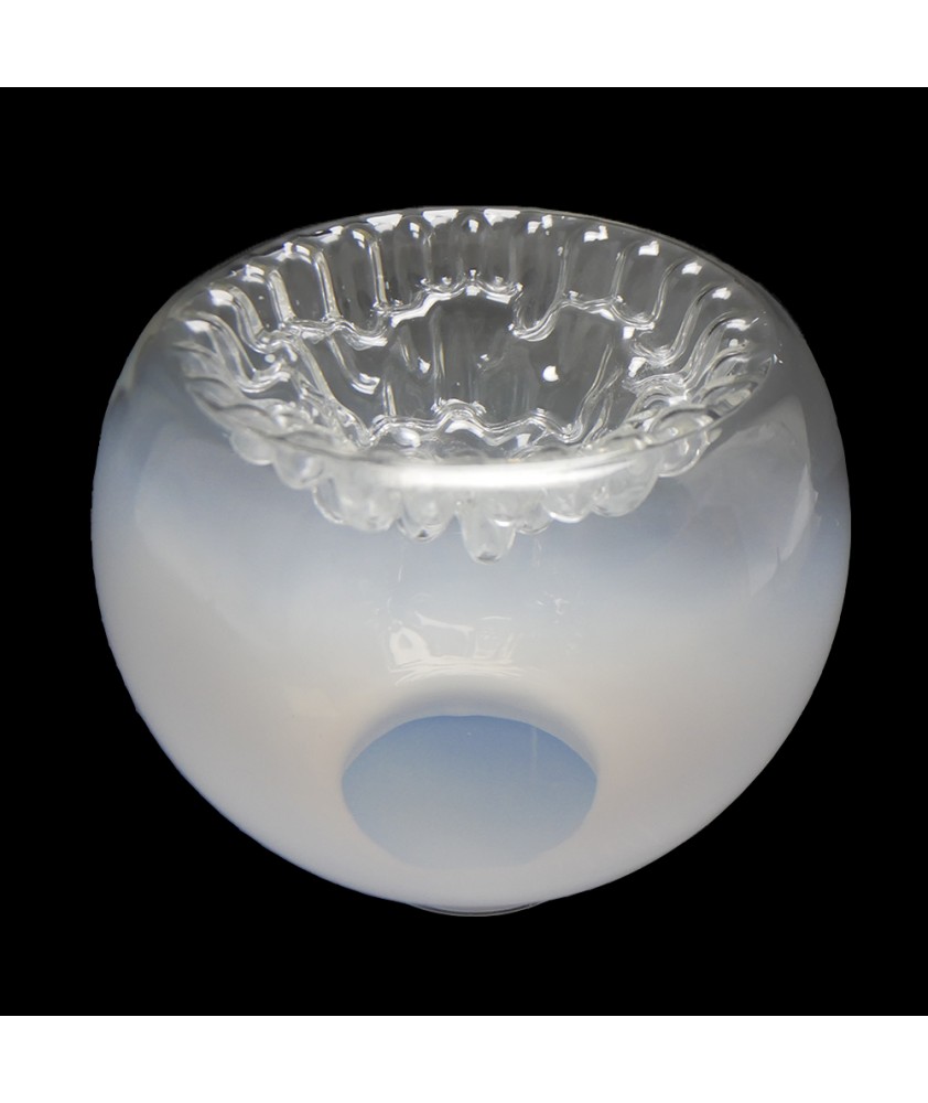 Opalescent Globe with Dimpled  Pattern and 82mm Fitter Neck