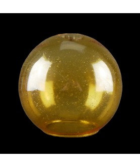 140mm Bubble Effect Amber Globe with Two hole and 40mm Fitter Hole