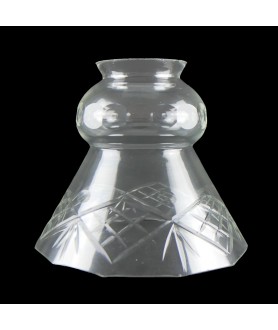 Italian Made Clear Crystal Cut Patterned Tulip Light Shade with 57mm Fitter Neck