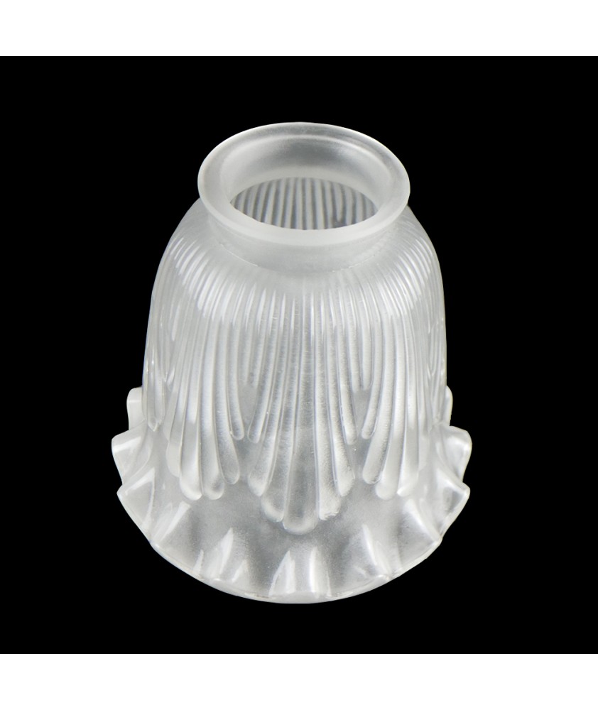 Italian Made Internally Frosted Tulip Light Shade with Classic Motif and 57mm Fitter Neck