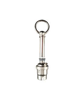 Chrome BC Bulb Holder with Rod and Closed Ring