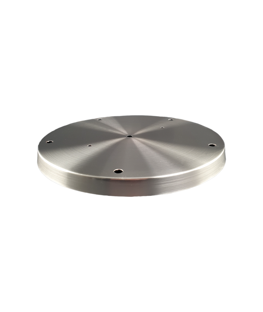 300mm Brushed Chrome 6 Entry Ceiling Plate