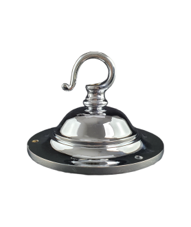 100mm Chrome Ceiling Plate with Heavy Duty Hook under 100kg