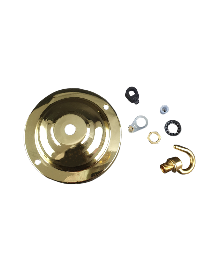 90mm Ceiling Plate with Hook in Various Finishes