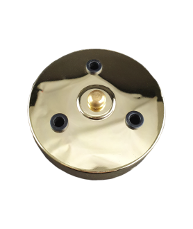 100mm Brass Ceiling Plate with 3 Entries