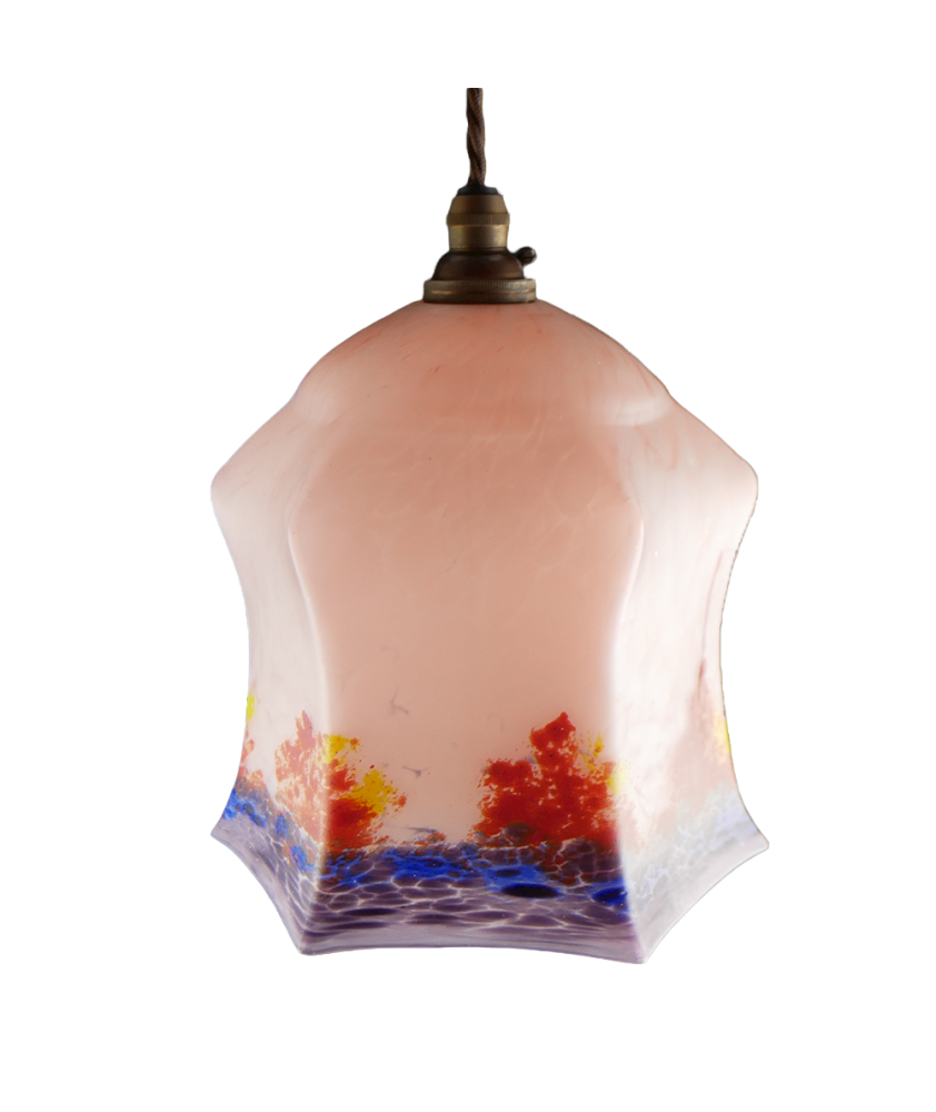 Vintage Impressionist Shade (Shade only or Pendant)