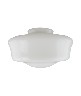 380mm Opal School House Ceiling Light Shade with 150mm Fitter Neck