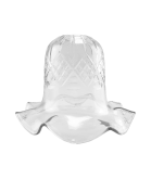 Crystal Light Shade with Wavy Rim and 28mm Fitter Hole (Clear or Frosted)