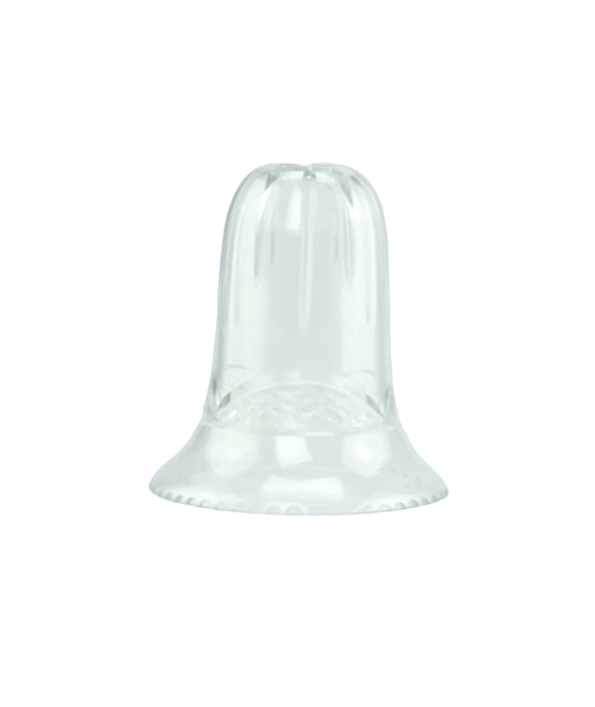 Crystal Cut Bell Light Shade with Basket Weave Pattern and 28mm Fitter Hole (Clear or Frosted)
