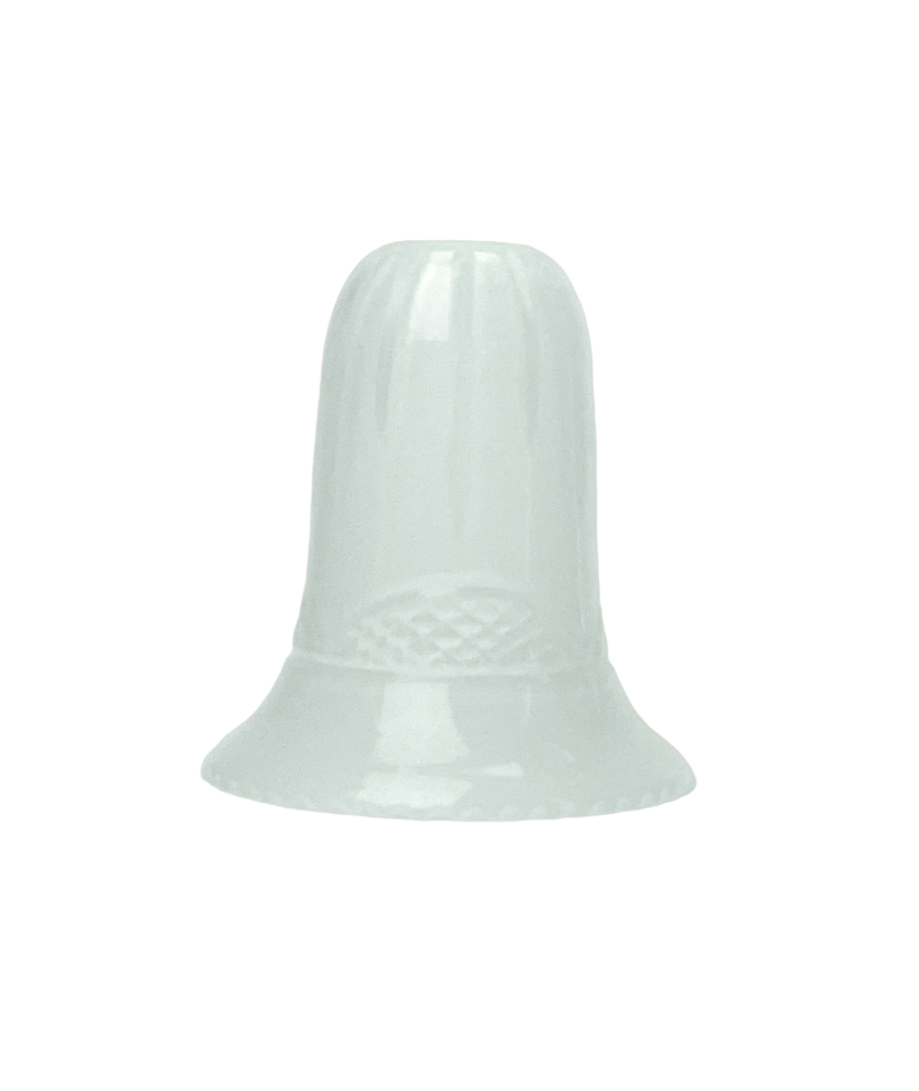 Crystal Cut Bell Light Shade with Basket Weave Pattern and 28mm Fitter Hole (Clear or Frosted)