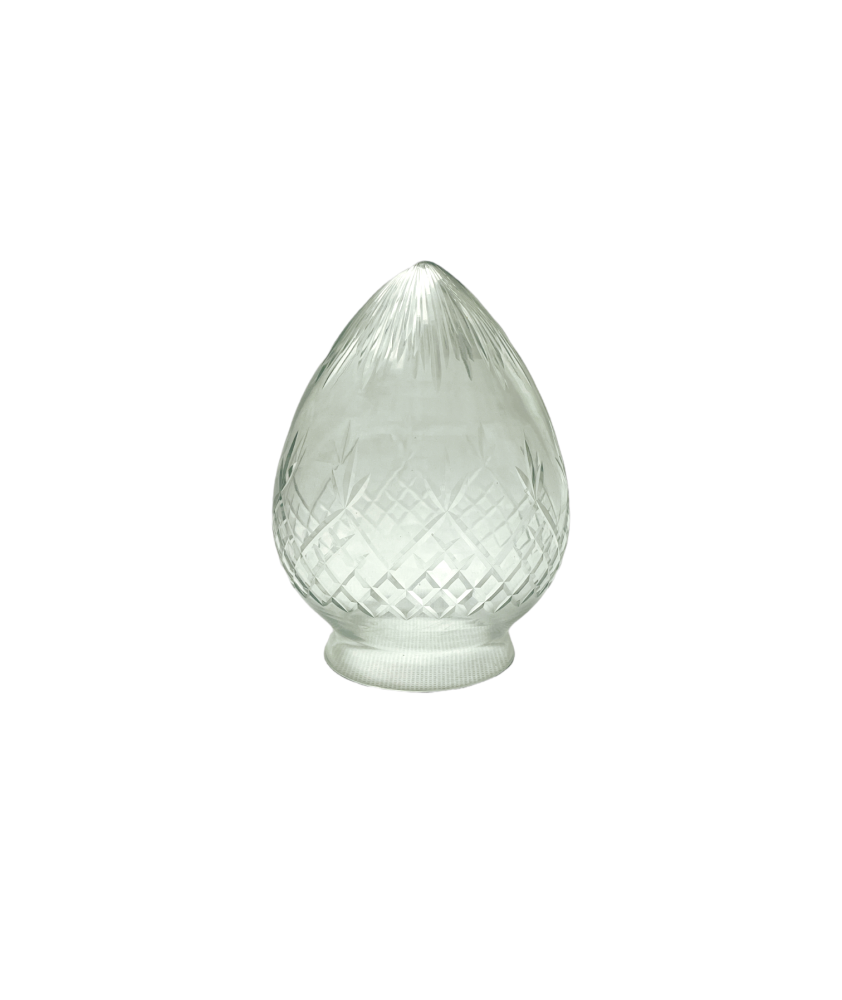 Clear Cut Pineapple Acorn Light Shade with 80mm Fitter Neck