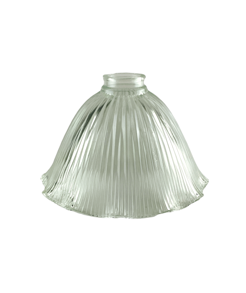 140mm Frilled Prismatic Light Shade with 55-57mm Fitter Neck