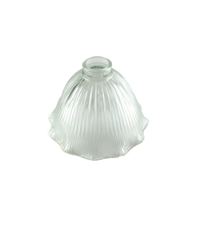 225mm Frilled Prismatic Light Shade with 55-57mm Fitter Neck