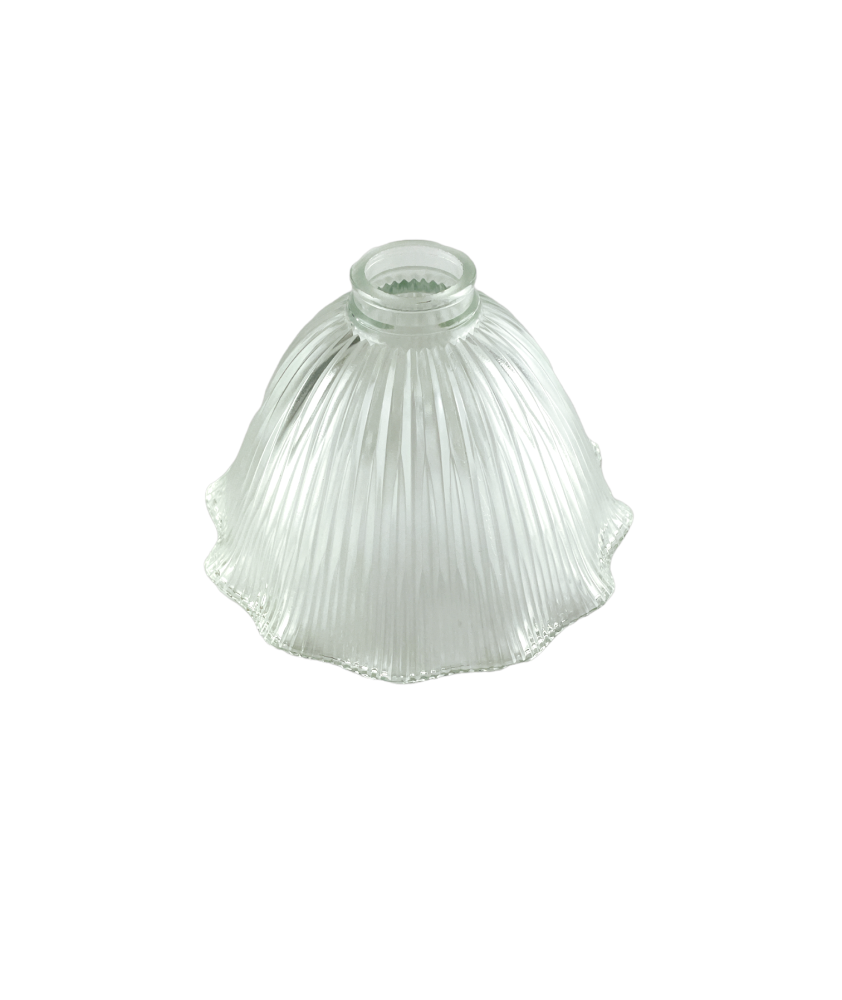 140mm Frilled Prismatic Light Shade with 55-57mm Fitter Neck