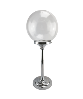 Art Deco Lamp with Clear Globe  Shade 